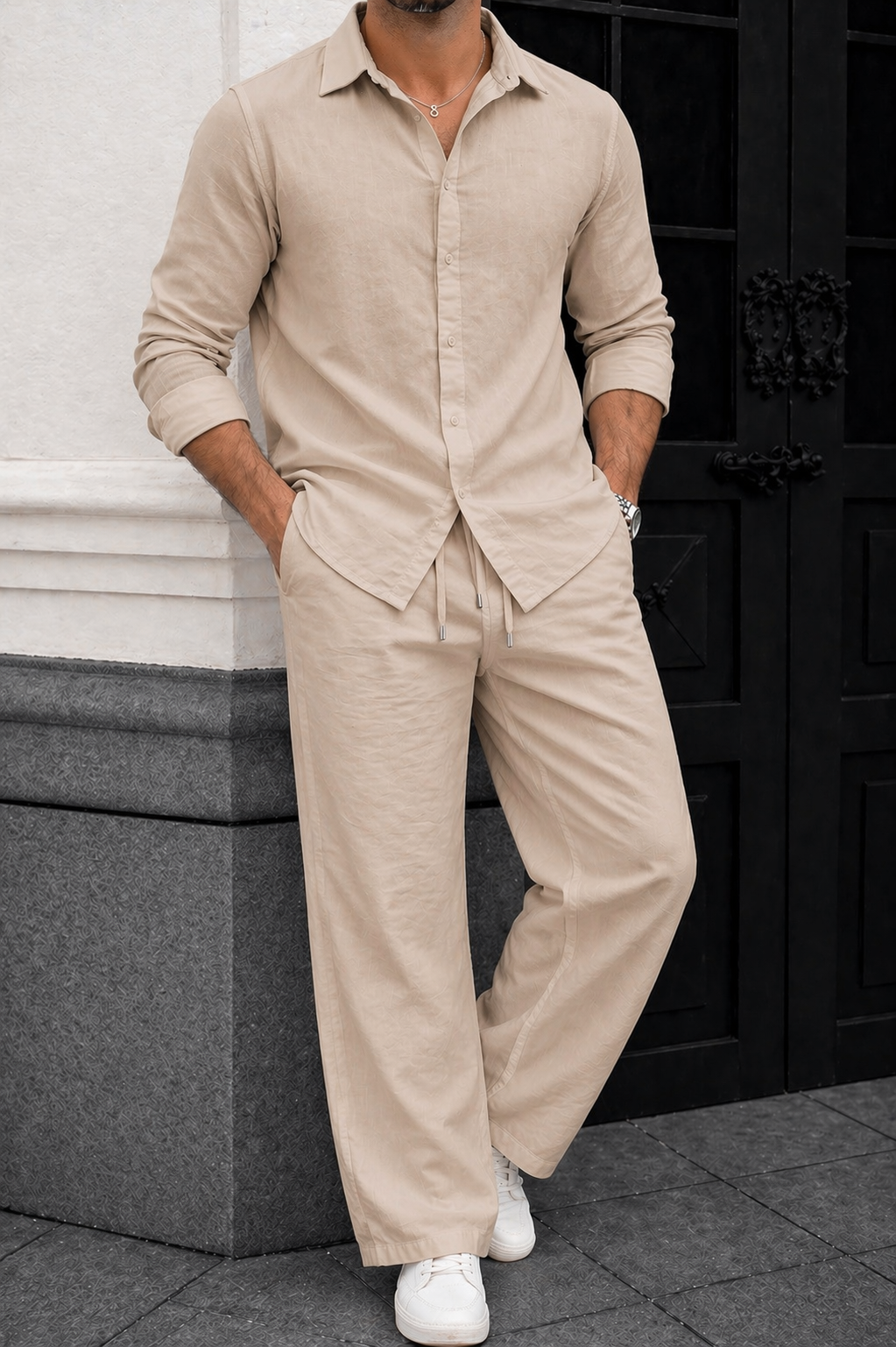 Avior Top & Bottom Set Of Linen, Luxury And Style