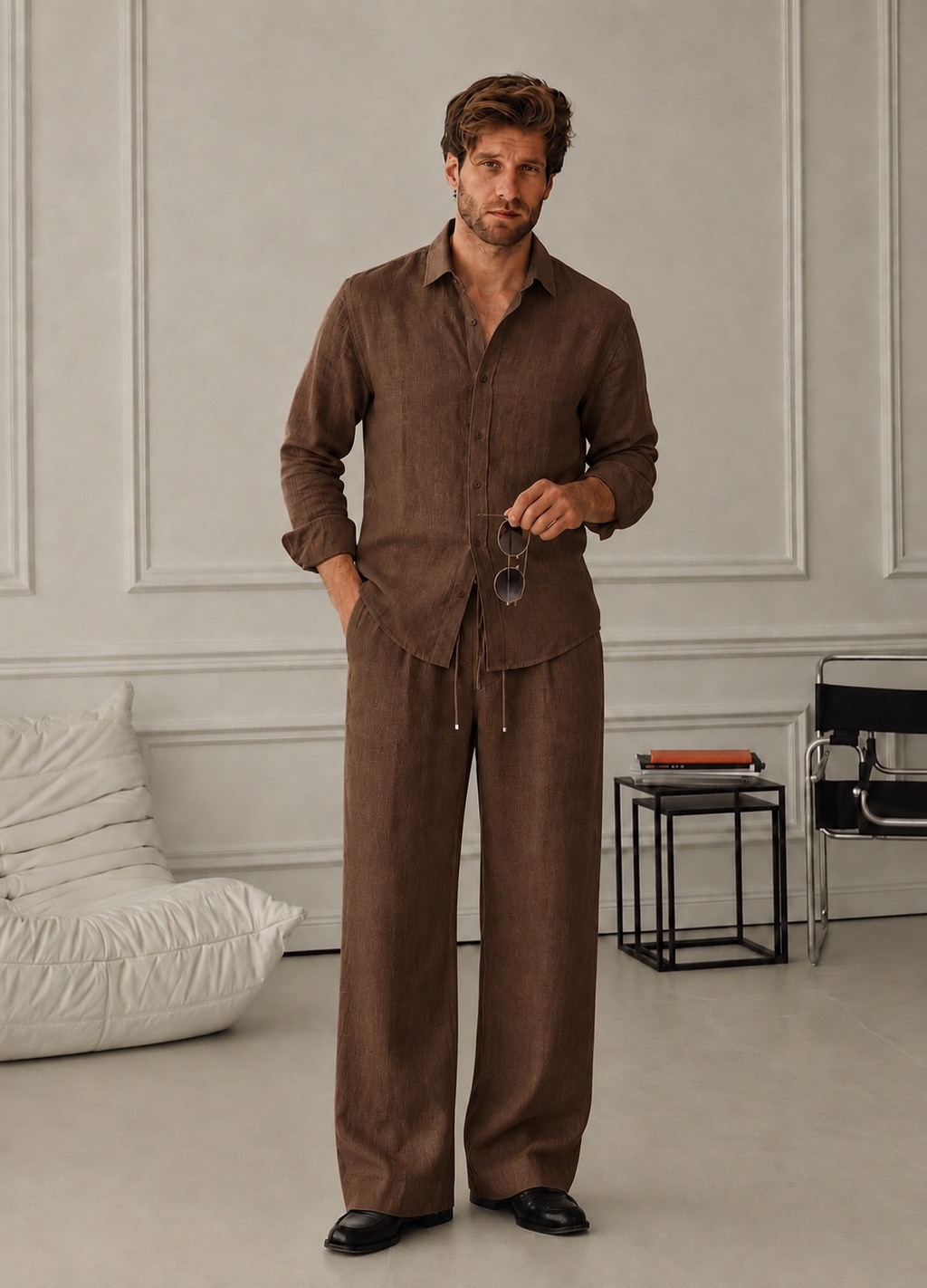 Bare Breeze Top & Bottom Set Of Linen, Luxury And Style