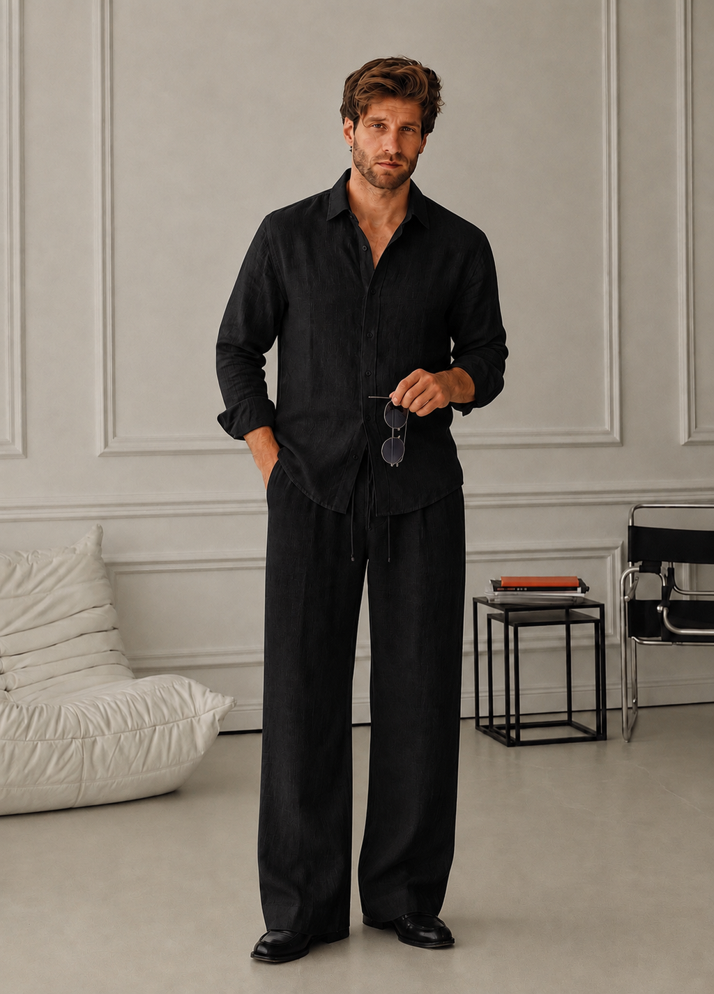 Bare Breeze Top & Bottom Set Of Linen, Luxury And Style