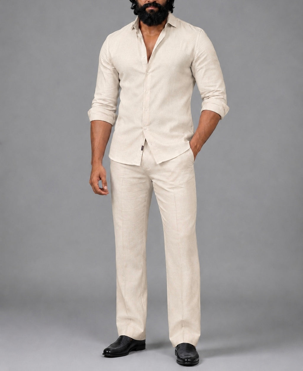 Solace Breeze Top & Bottom Set Of Linen, Luxury And Style