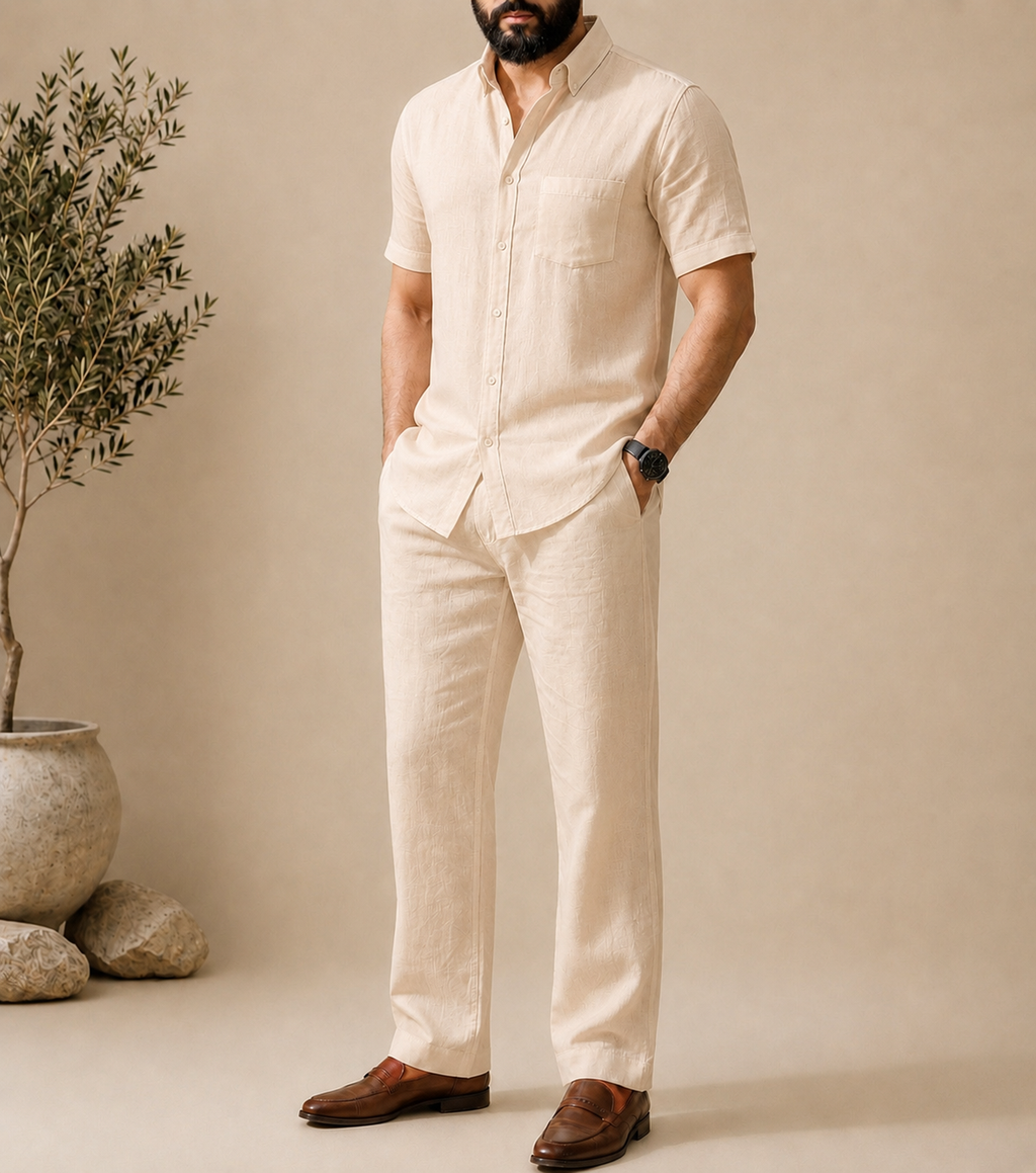 Bare Breeze Top & Bottom Set Of Linen, Luxury And Style