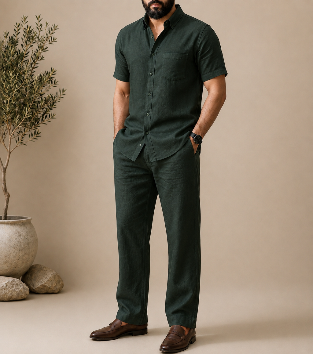 Bare Breeze Top & Bottom Set Of Linen, Luxury And Style