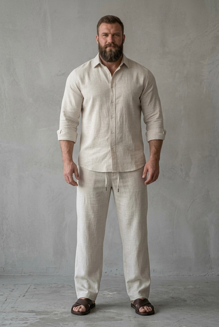 Breeze Top & Bottom Set Of Linen, Luxury And Style