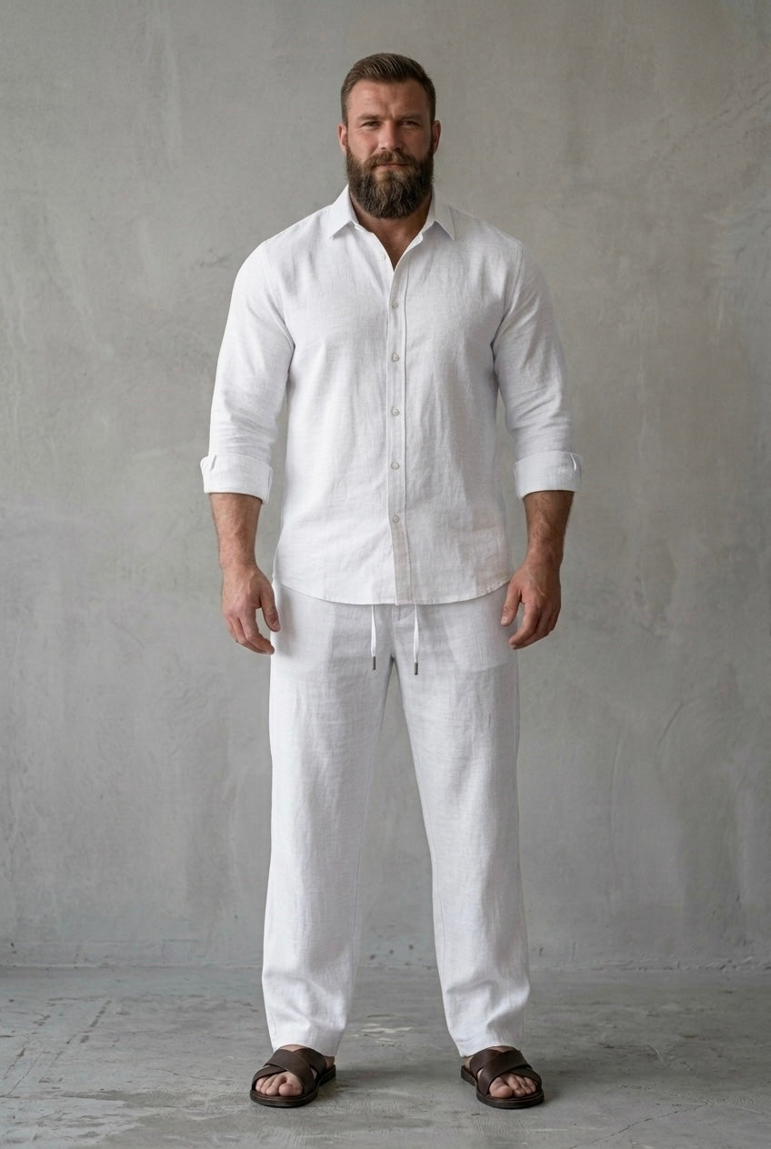 Breeze Top & Bottom Set Of Linen, Luxury And Style