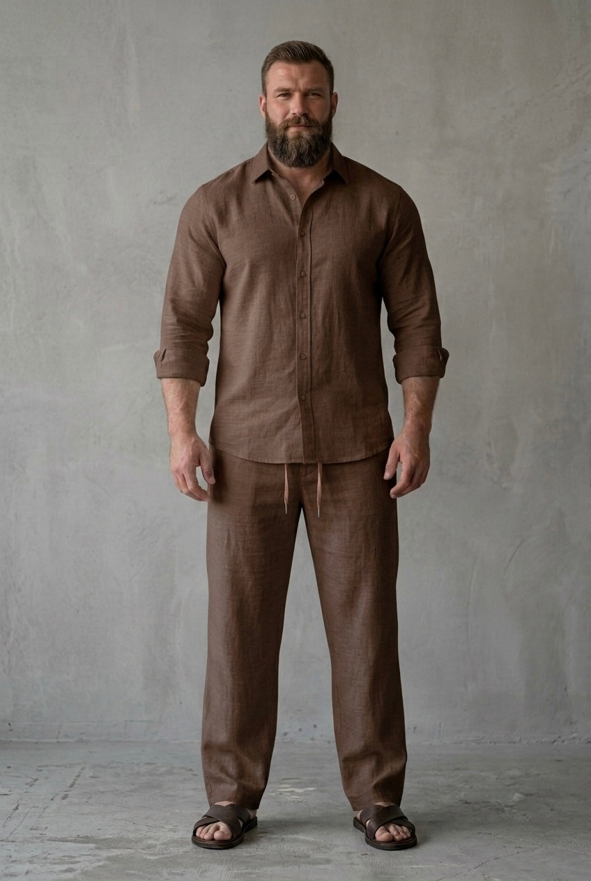Breeze Top & Bottom Set Of Linen, Luxury And Style