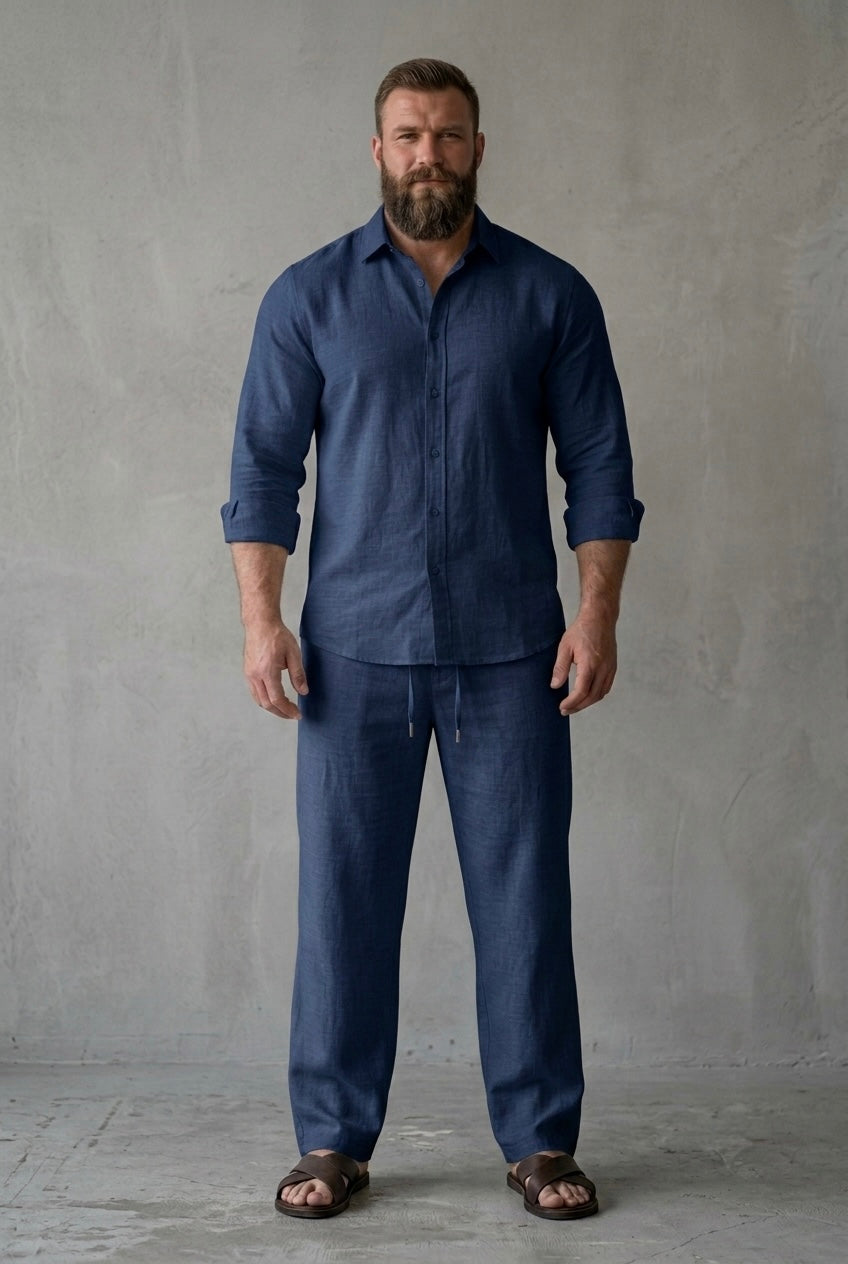 Breeze Top & Bottom Set Of Linen, Luxury And Style
