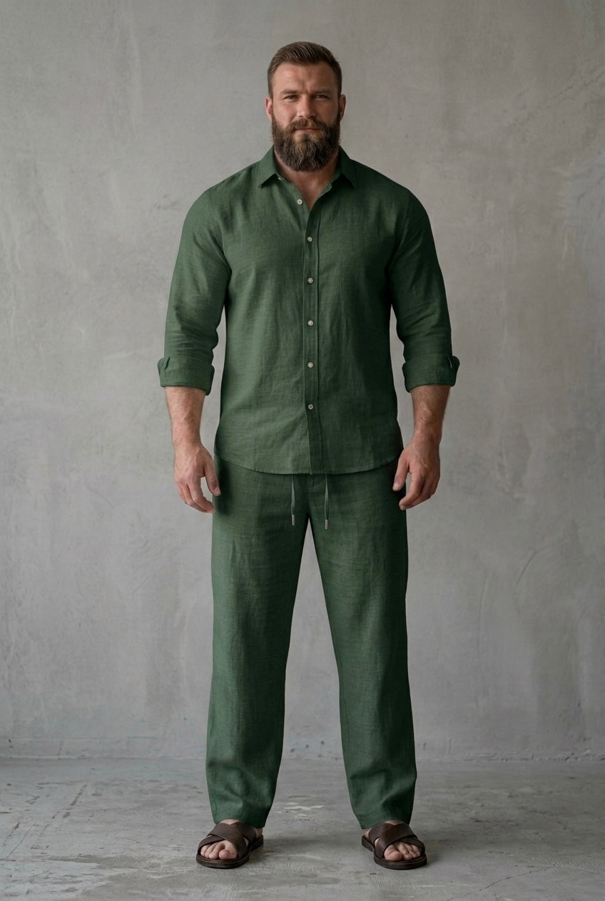 Breeze Top & Bottom Set Of Linen, Luxury And Style