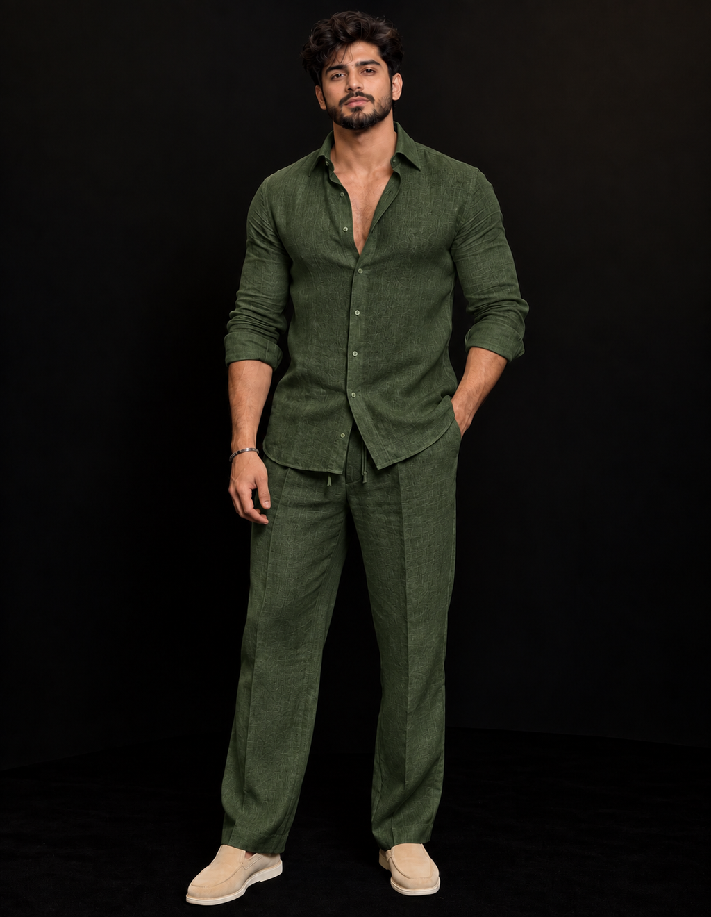 Comfort Top & Bottom Set Of Linen, Luxury And Style