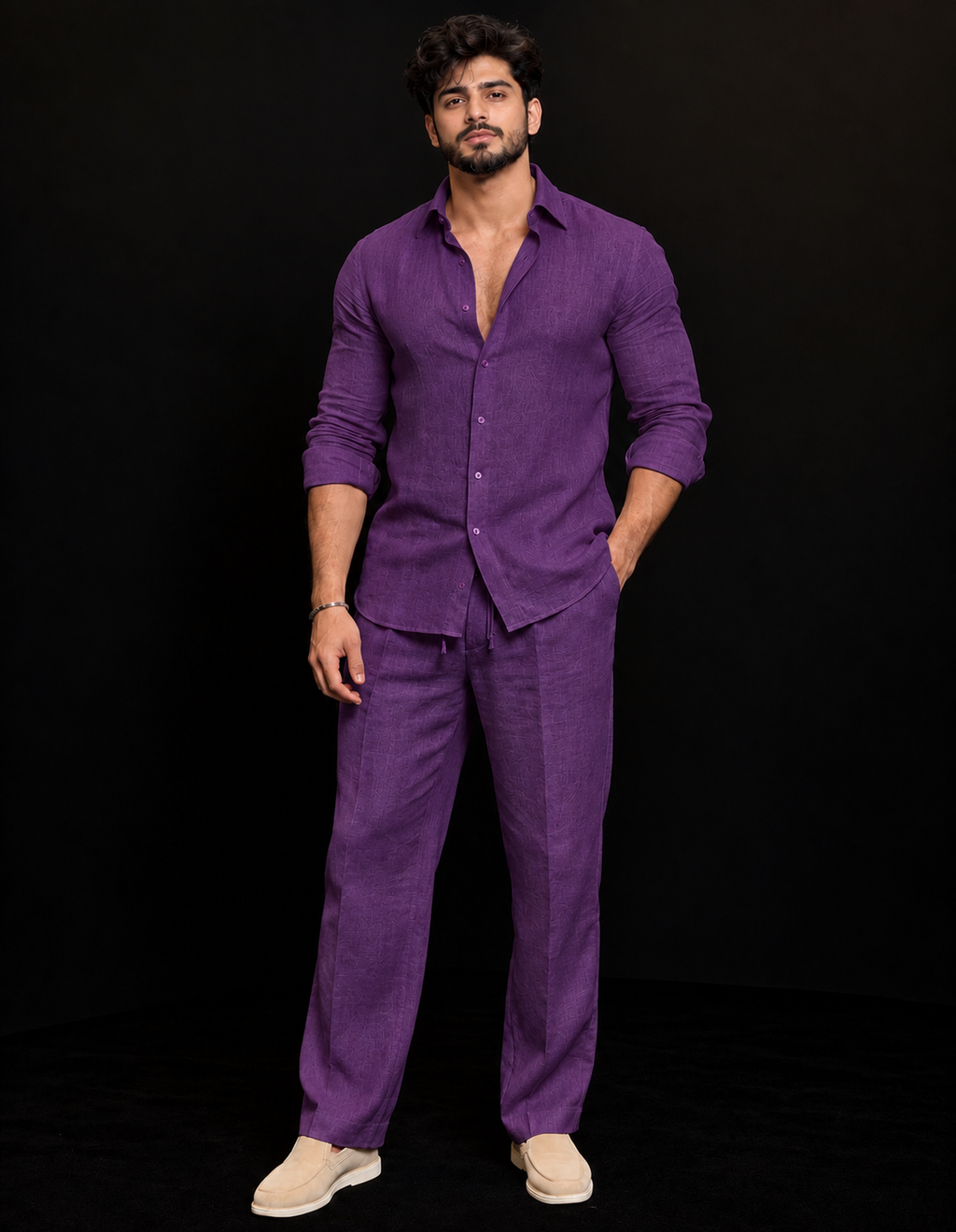 Comfort Top & Bottom Set Of Linen, Luxury And Style