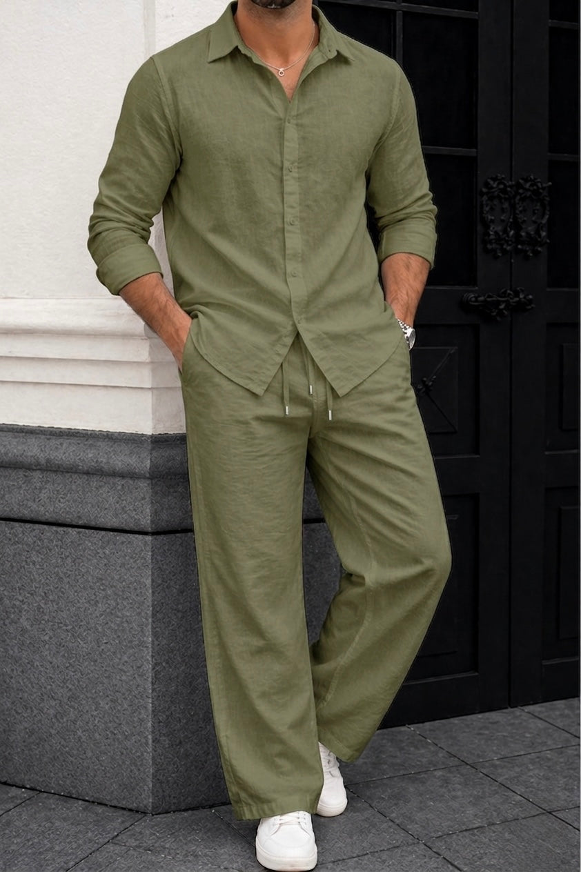 Avior Top & Bottom Set Of Linen, Luxury And Style