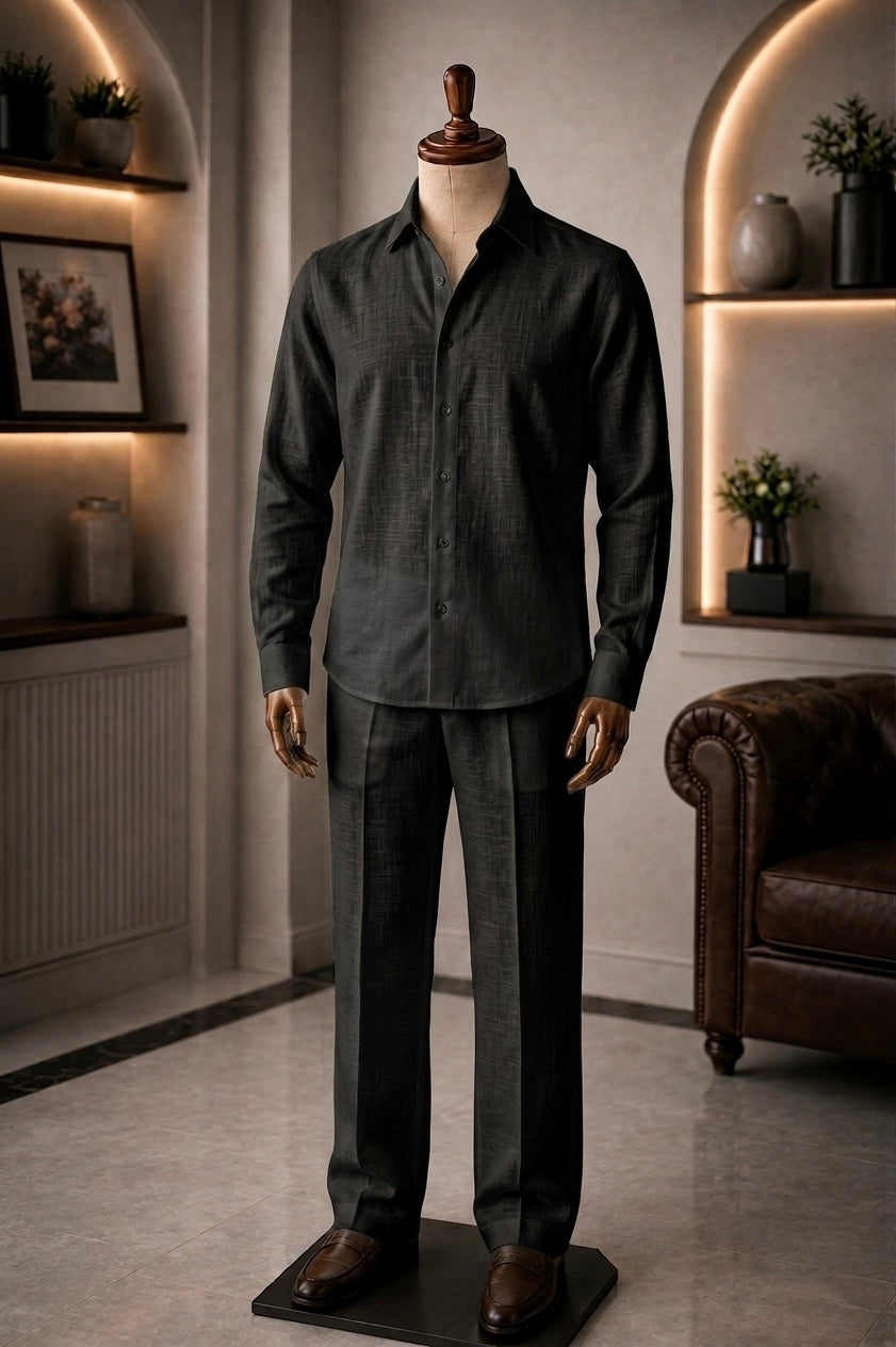 Fine-crafted Top & Bottom Set Of Linen, Luxury And Style