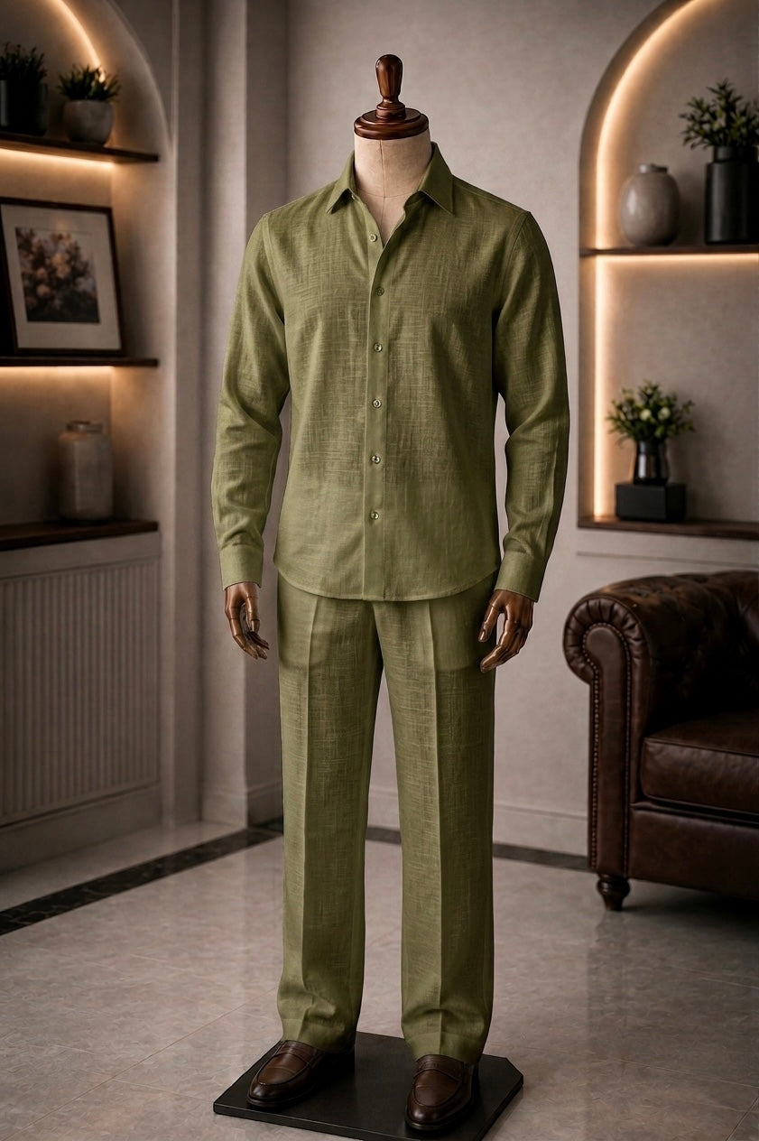 Fine-crafted Top & Bottom Set Of Linen, Luxury And Style