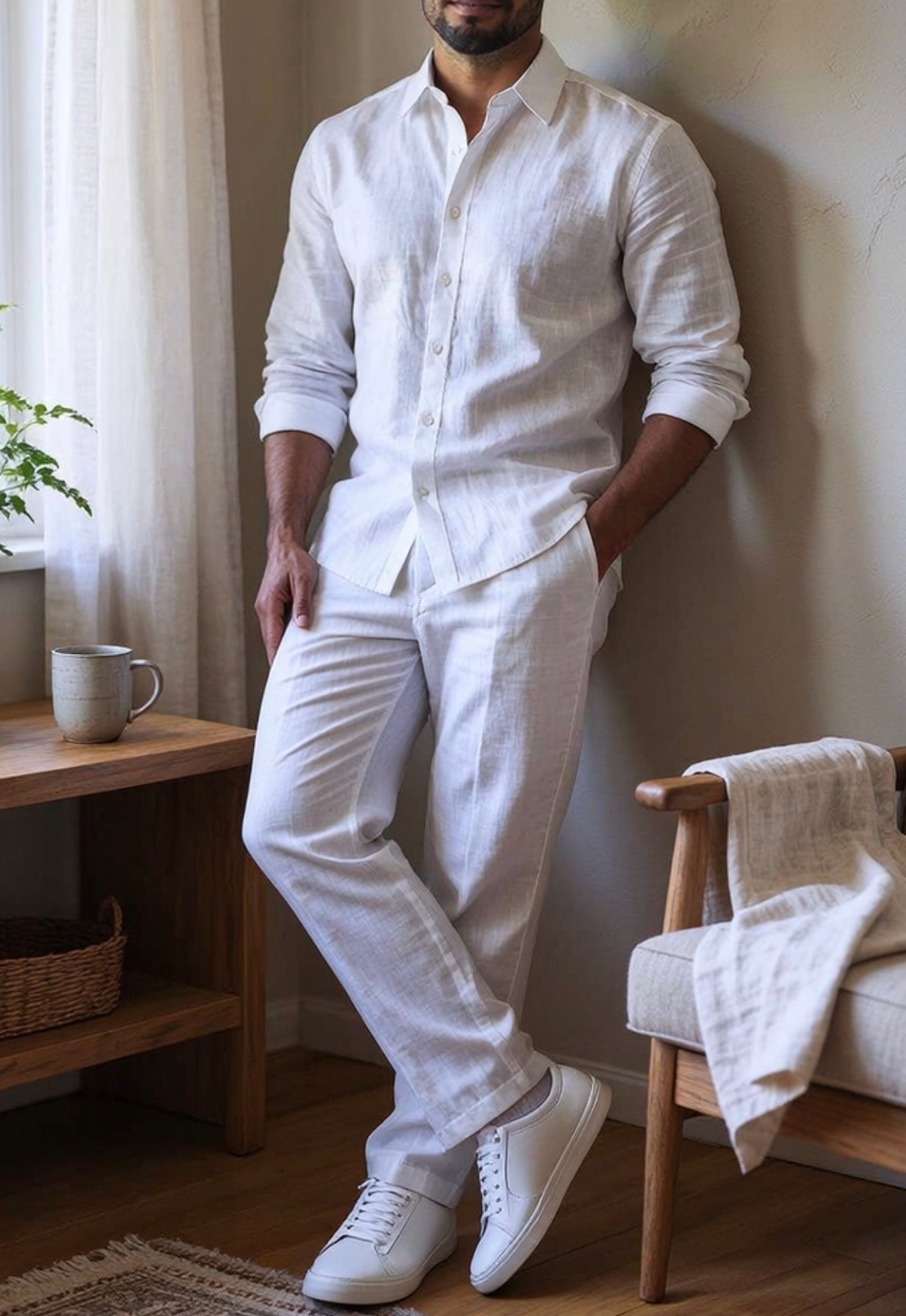 Supreme Linen Top & Bottom Set