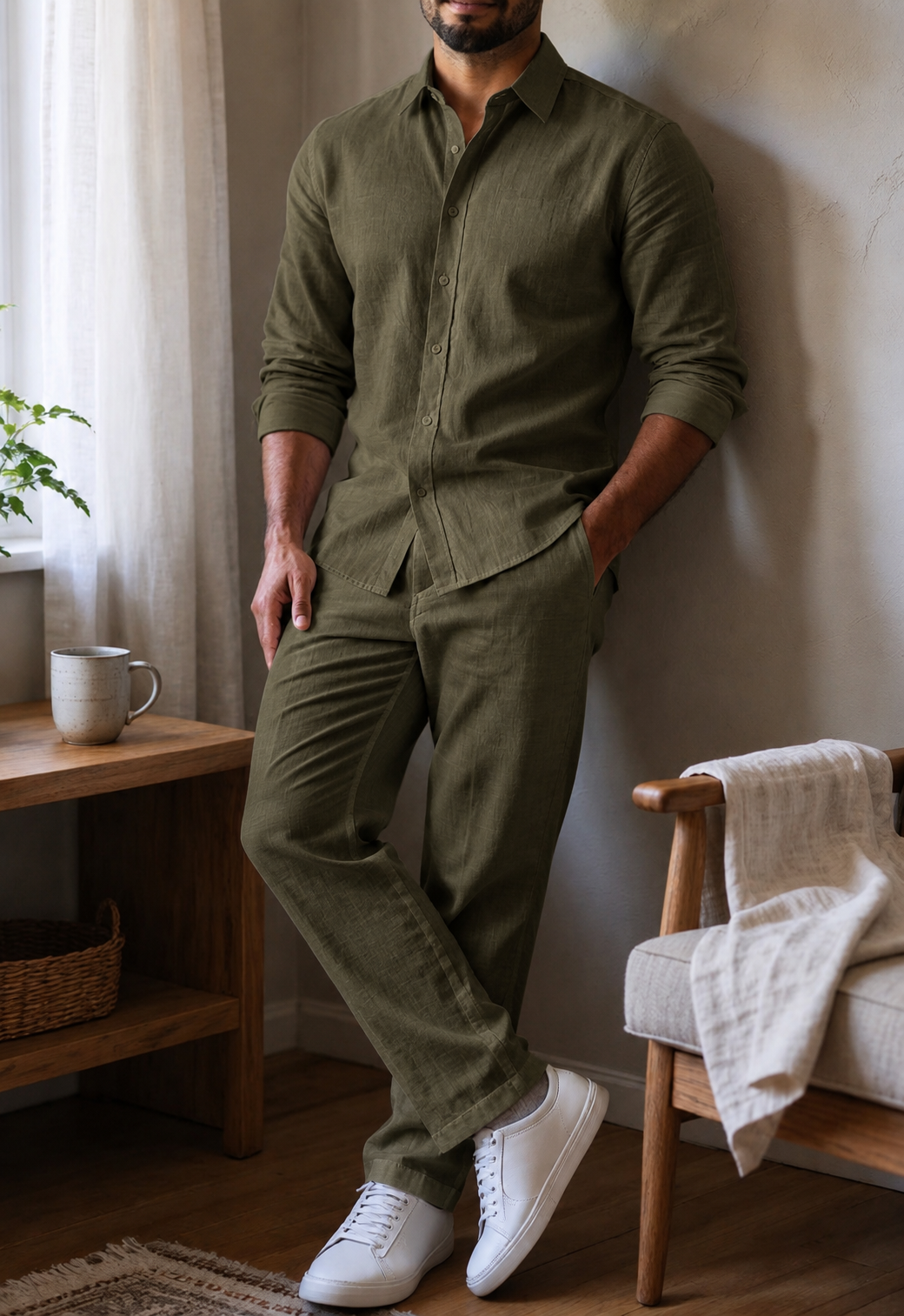 Supreme Linen Top & Bottom Set