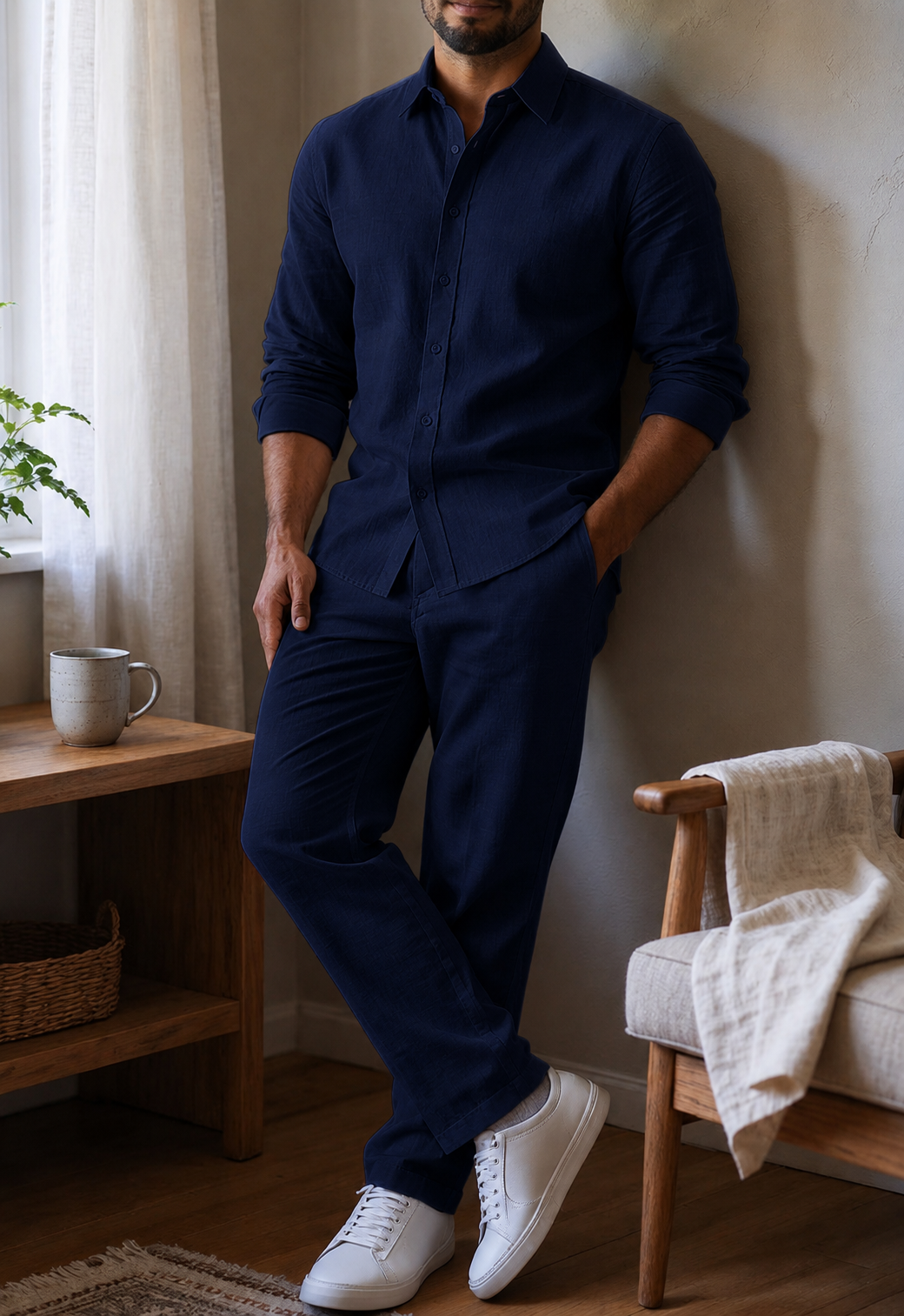 Supreme Linen Top & Bottom Set