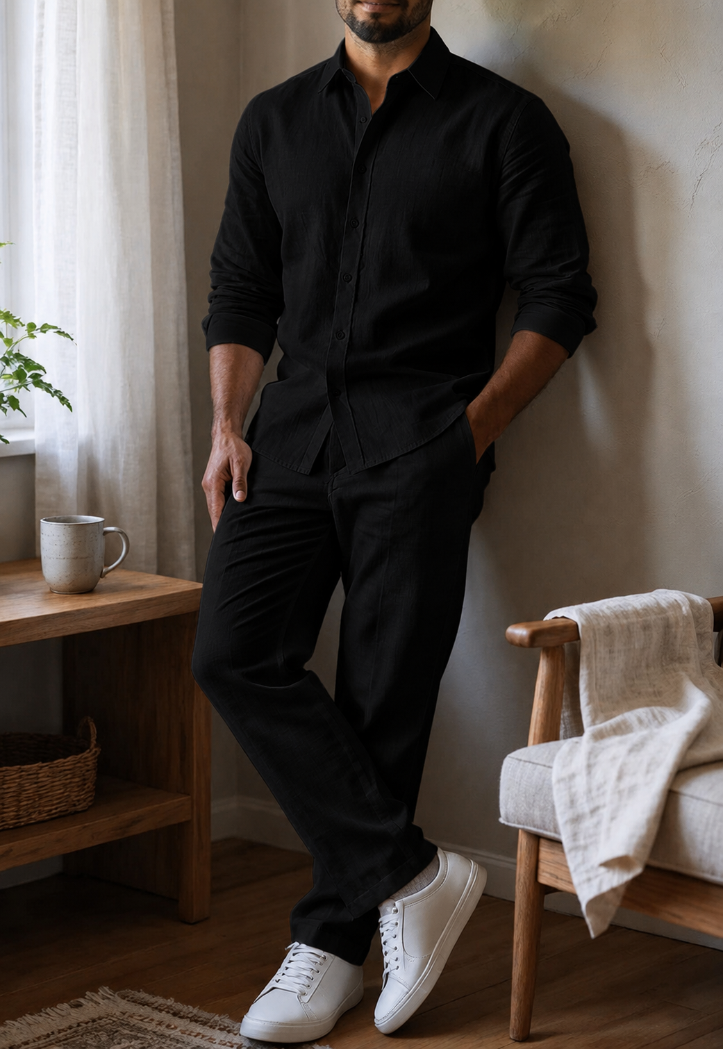 Supreme Linen Top & Bottom Set