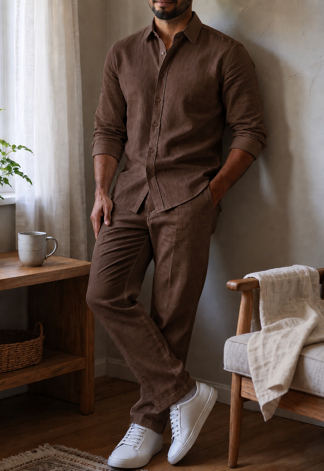 Supreme Linen Top & Bottom Set