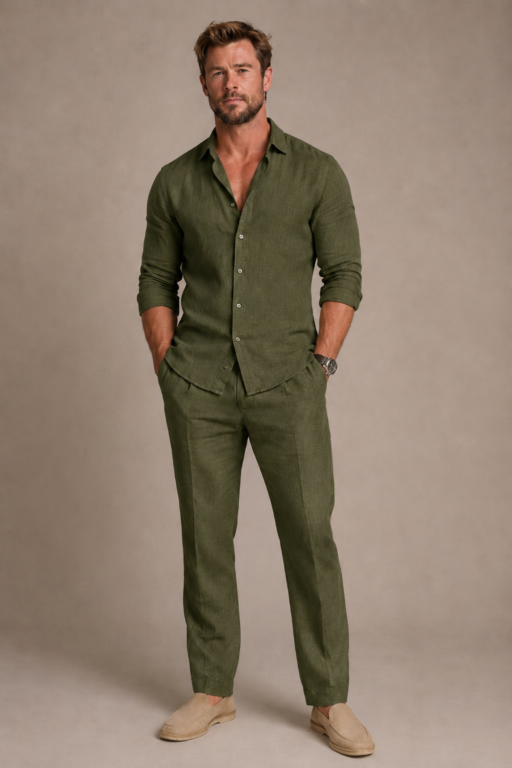 Breeze Top & Bottom Set Of Linen, Luxury And Style
