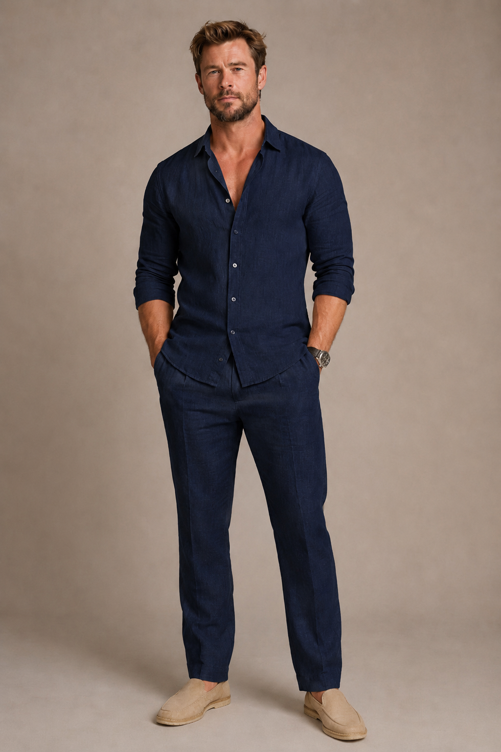 Breeze Top & Bottom Set Of Linen, Luxury And Style