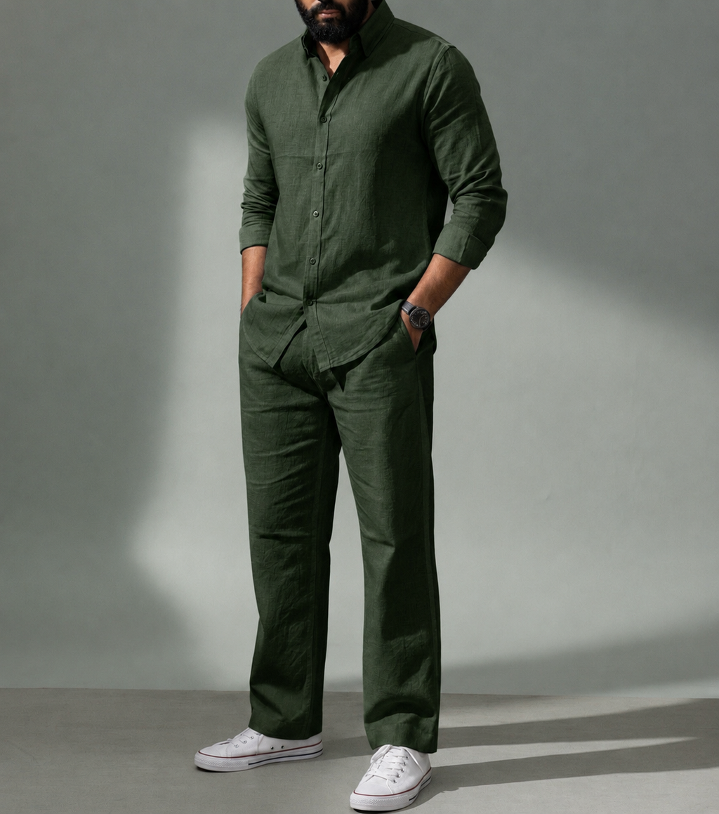 Coastal Top & Bottom Set Of Linen, Luxury And Style