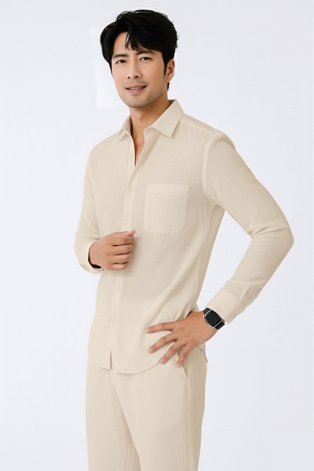 Refined Top & Bottom Set Of Linen, Luxury And Style