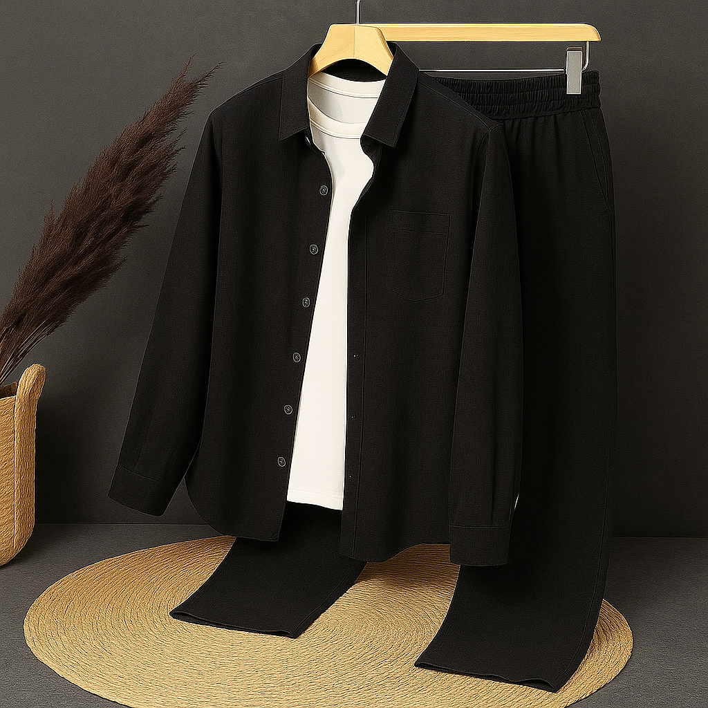 Noir Top & Bottom Set Of Linen, Luxury And Style