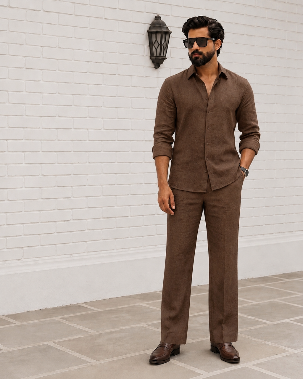 Aura Top & Bottom Set Of Linen, Luxury And Style
