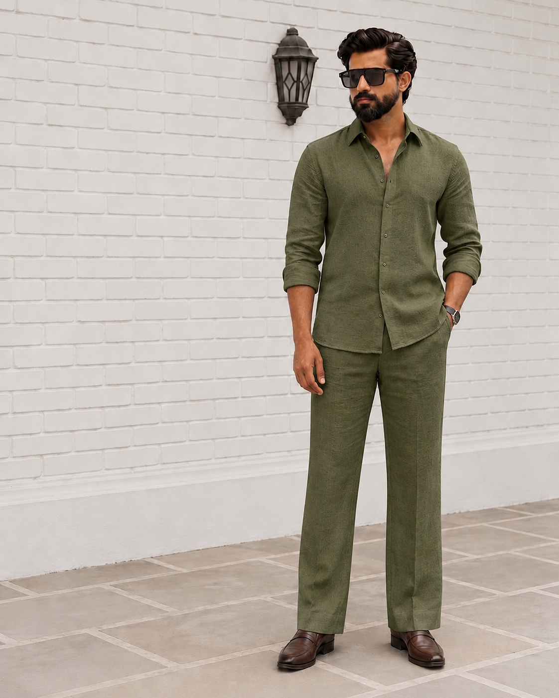 Aura Top & Bottom Set Of Linen, Luxury And Style