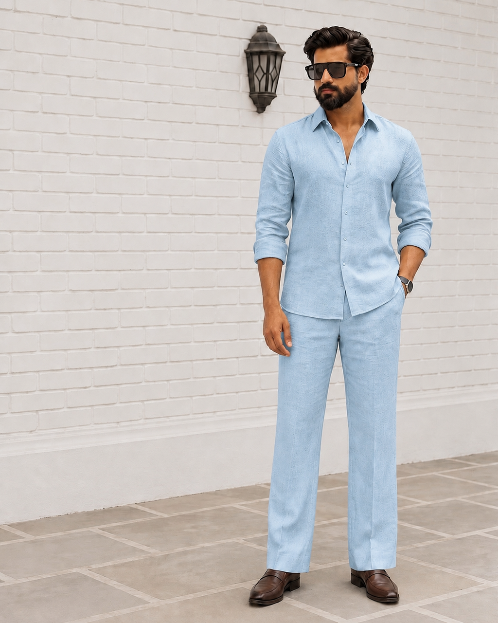 Aura Top & Bottom Set Of Linen, Luxury And Style