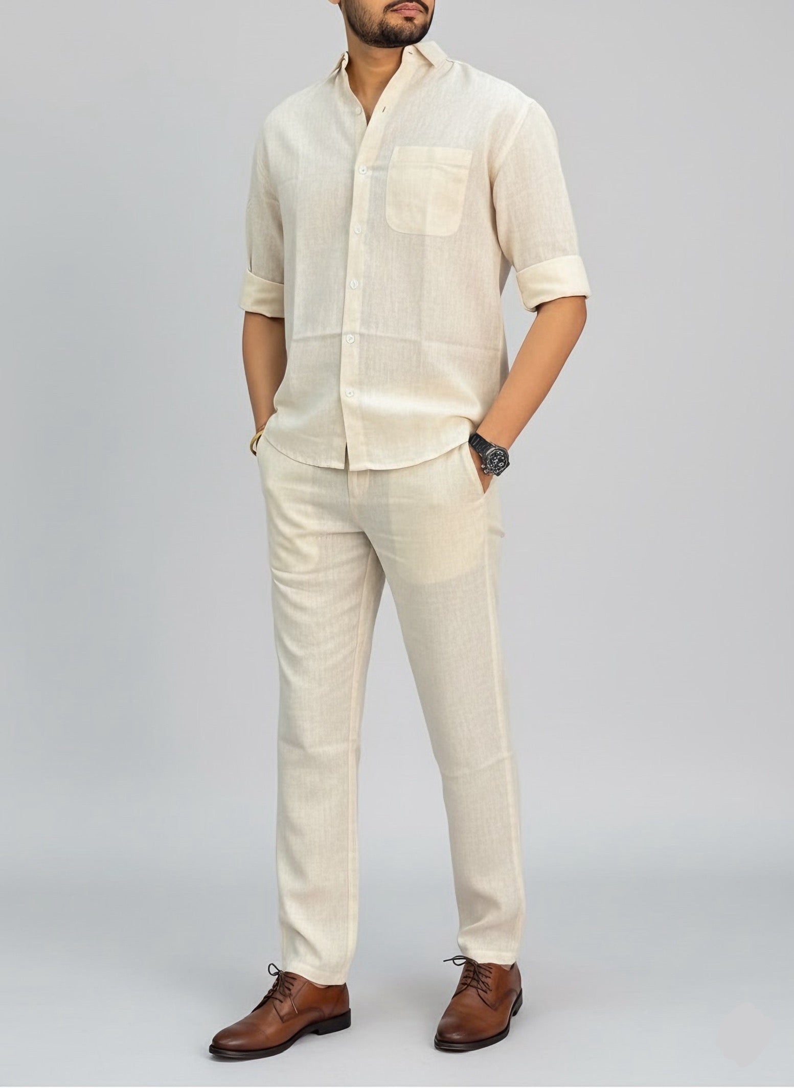 Luxe Top & Bottom Set Of Linen, Luxury And Style