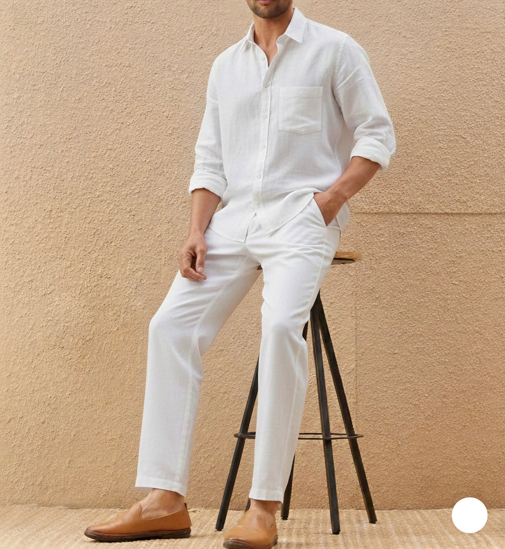 Lavish Top & Bottom Set Of Linen, Luxury And Style