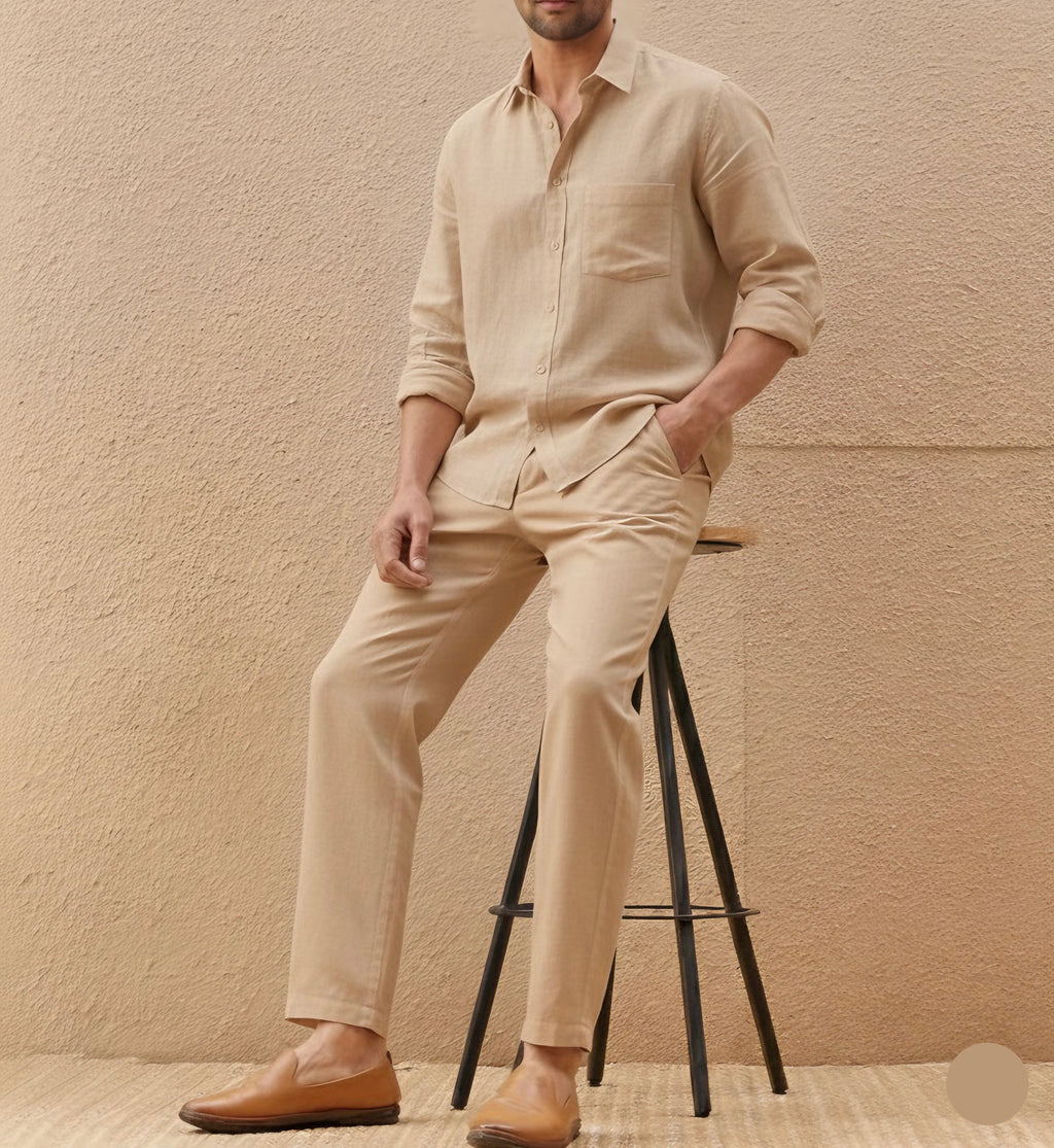 Lavish Top & Bottom Set Of Linen, Luxury And Style