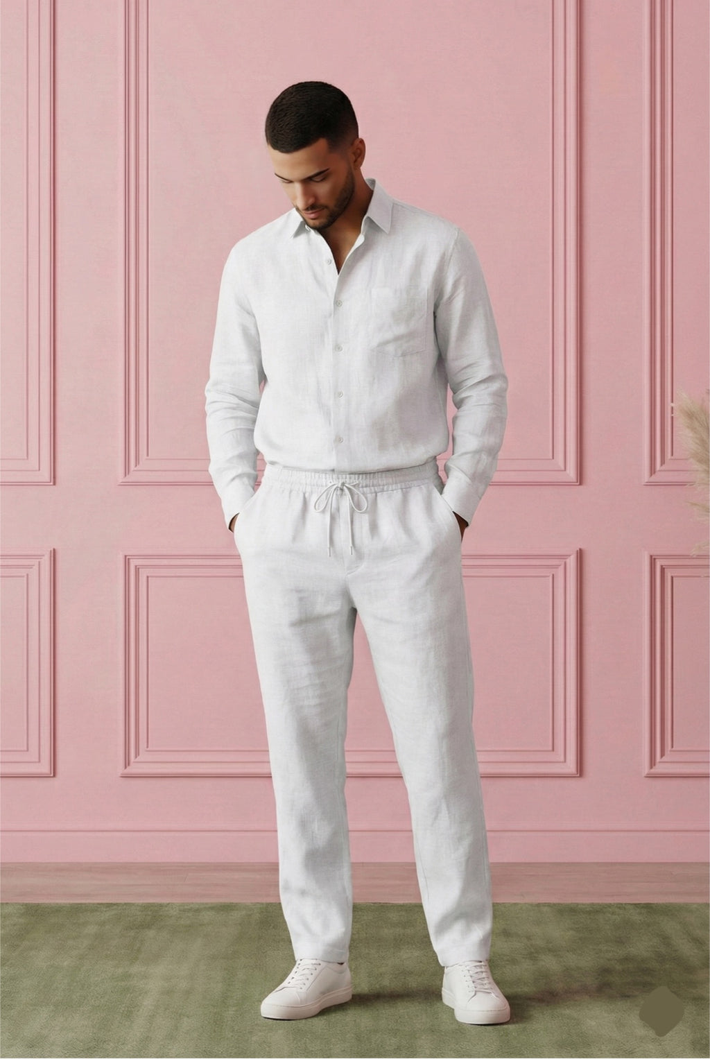 Aura Top & Bottom Set Of Linen, Luxury And Style