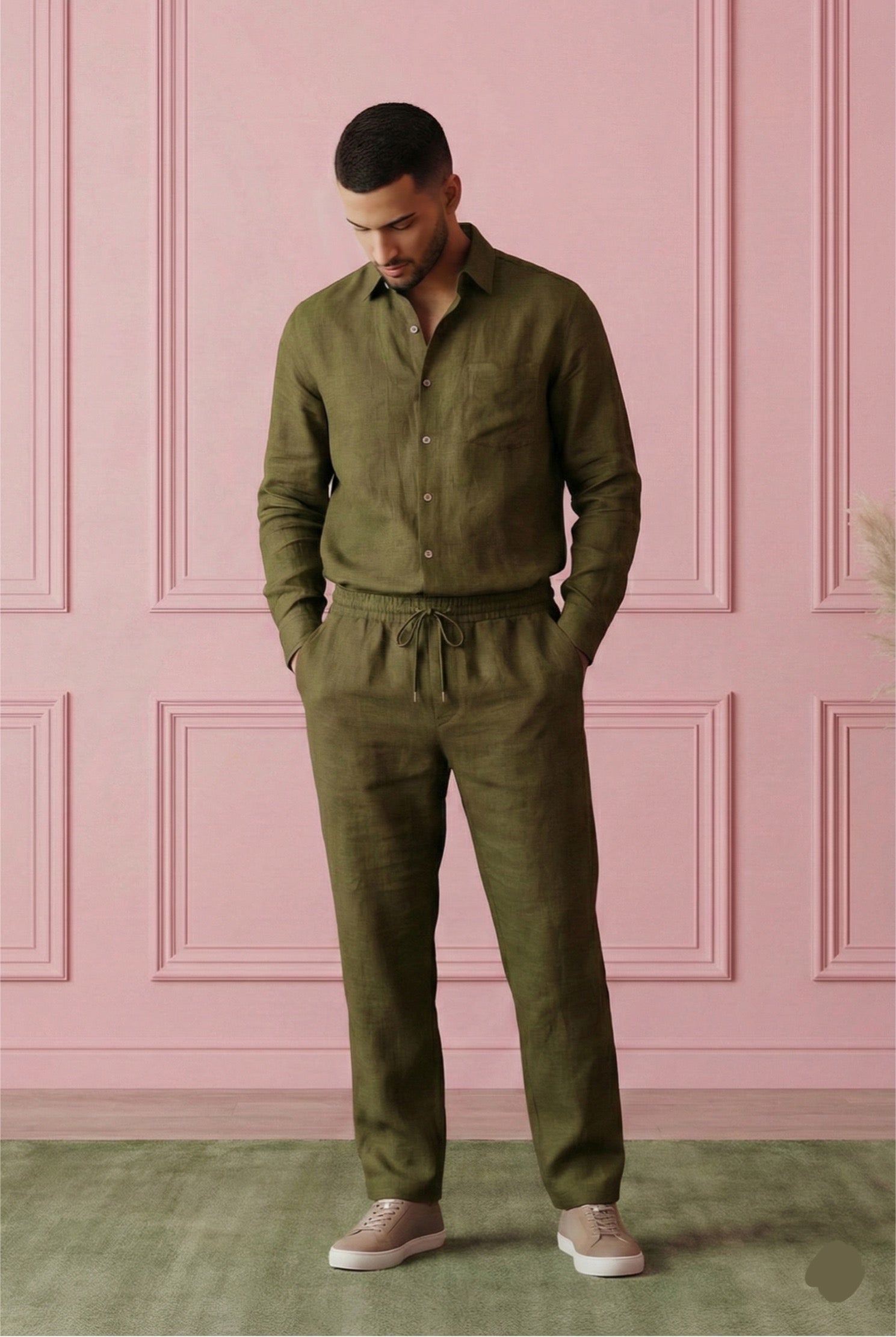 Aura Top & Bottom Set Of Linen, Luxury And Style