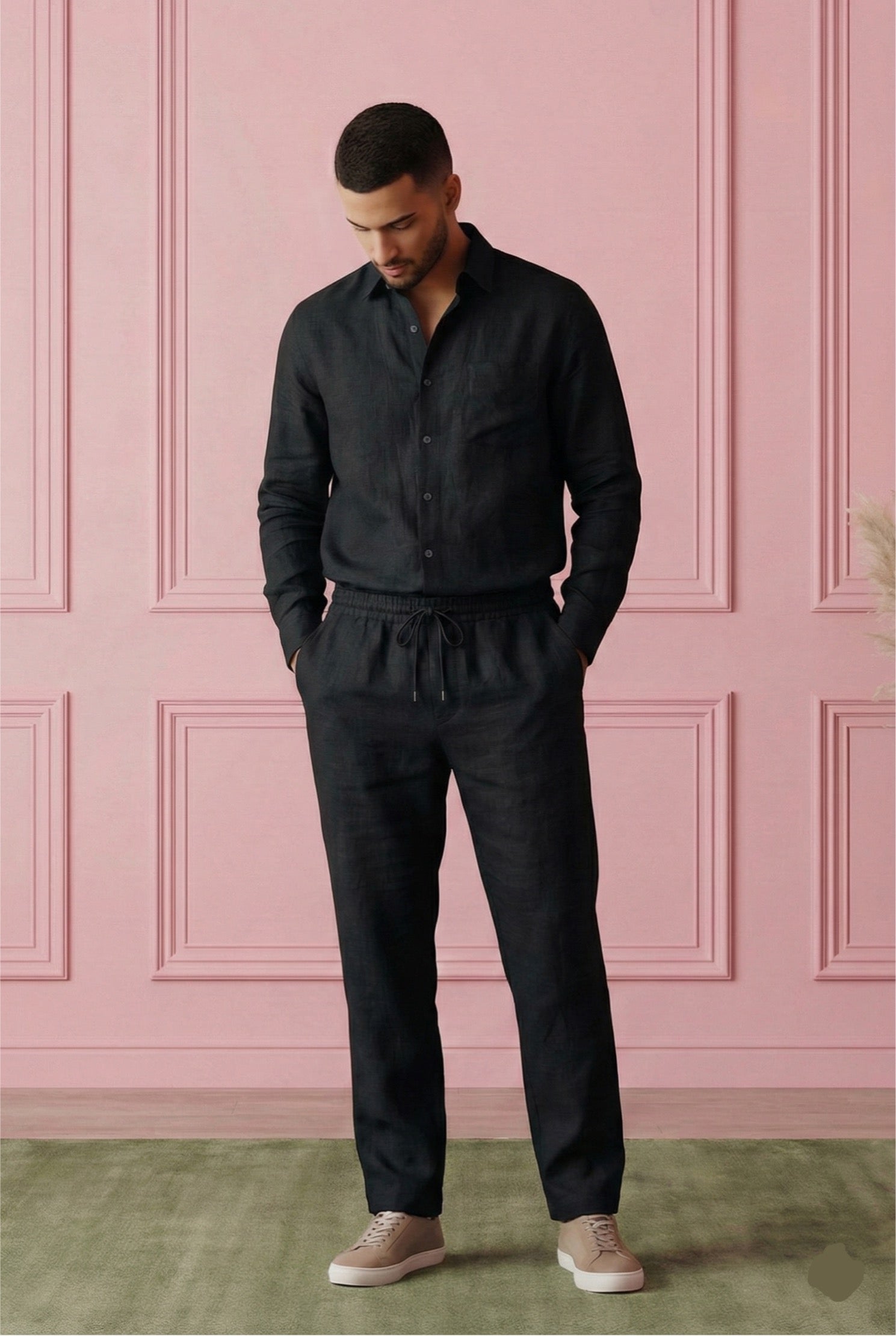 Aura Top & Bottom Set Of Linen, Luxury And Style