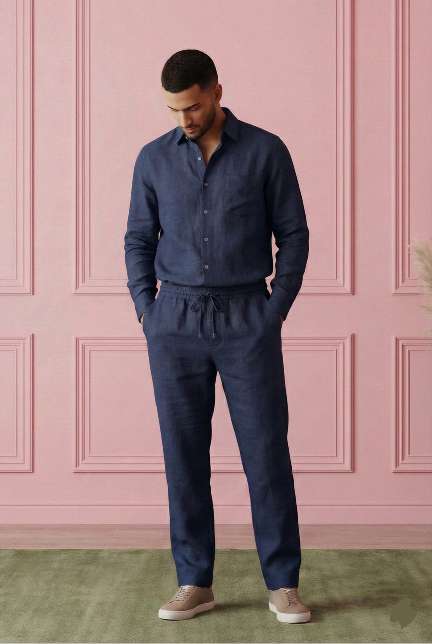 Aura Top & Bottom Set Of Linen, Luxury And Style