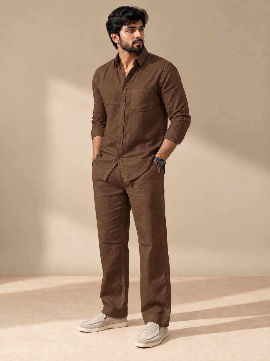 Flex Top & Bottom Set Of Linen, Luxury And Style