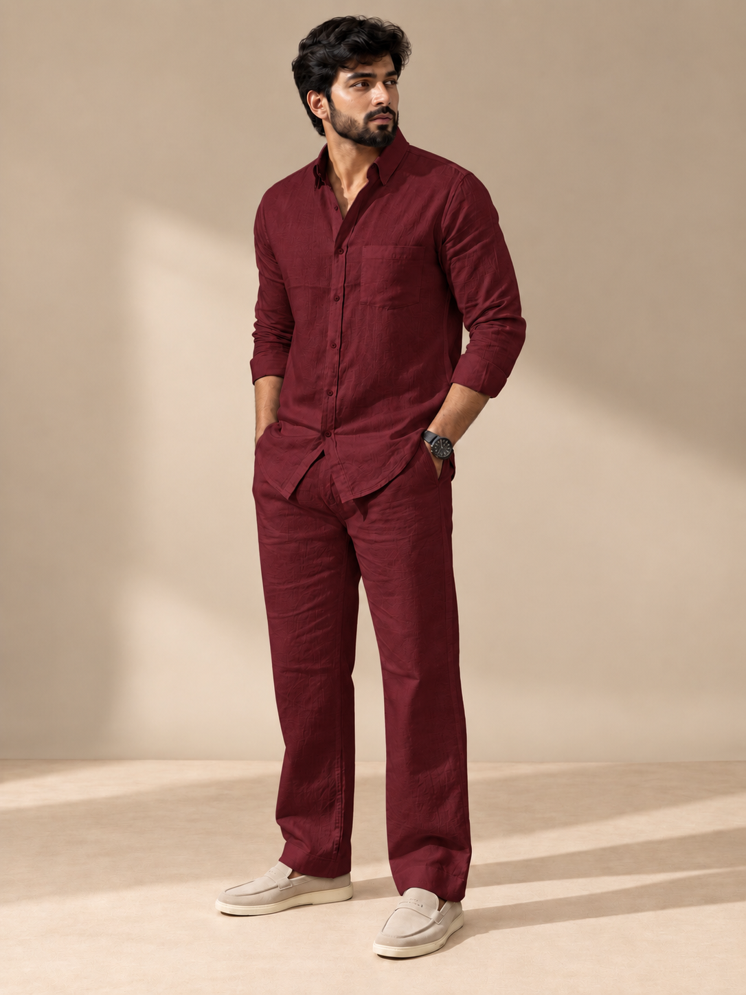 Flex Top & Bottom Set Of Linen, Luxury And Style
