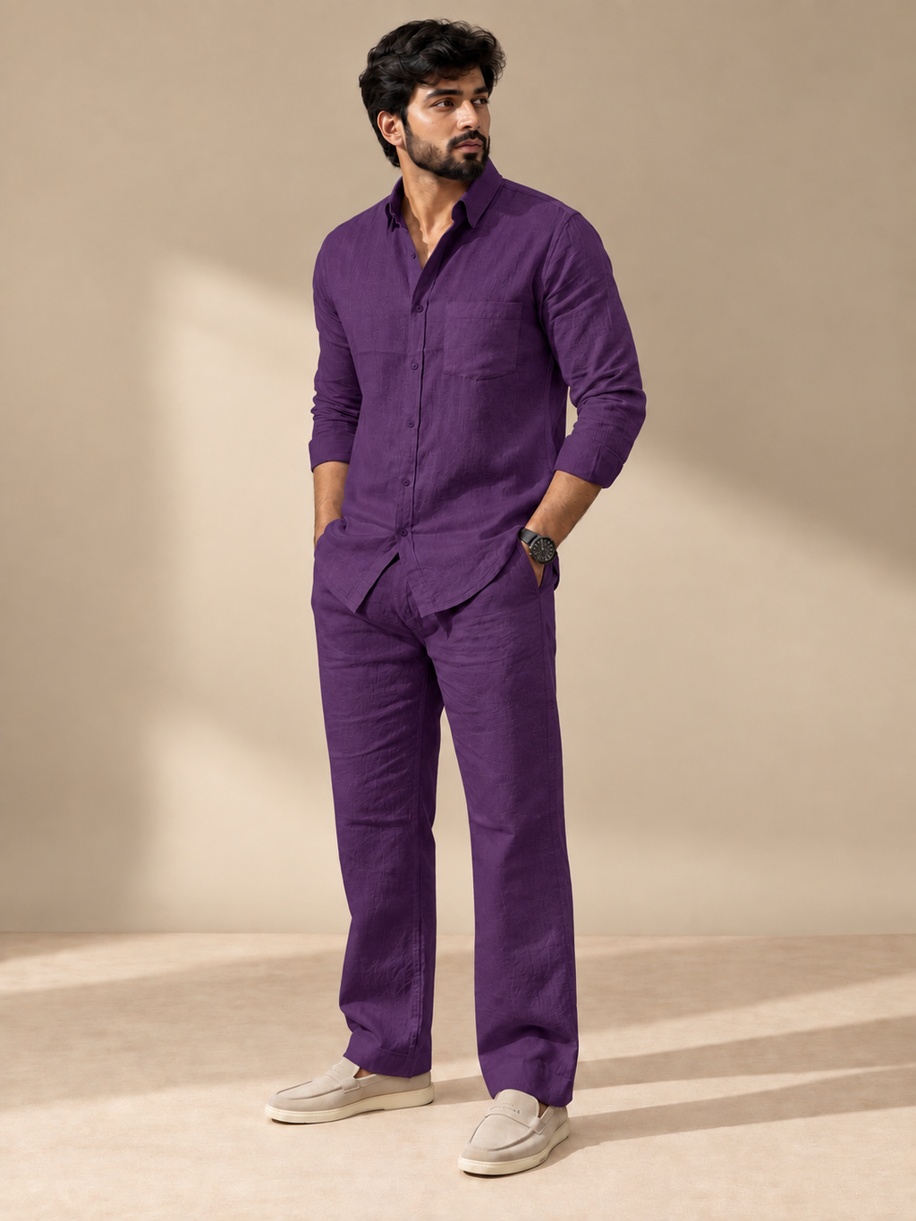 Flex Top & Bottom Set Of Linen, Luxury And Style