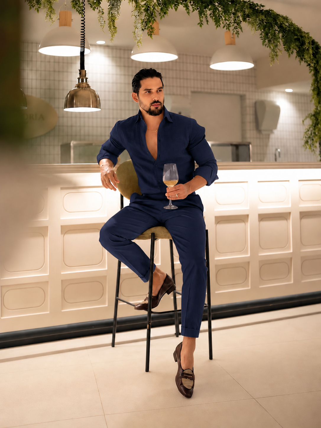 Noir Royale Top & Bottom Set Of Linen, Luxury And Style